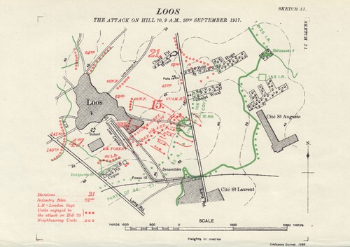 Battle loos attack on hill - battle, of