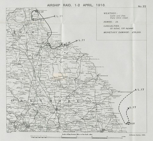 Ww1 german airship raid april - german,