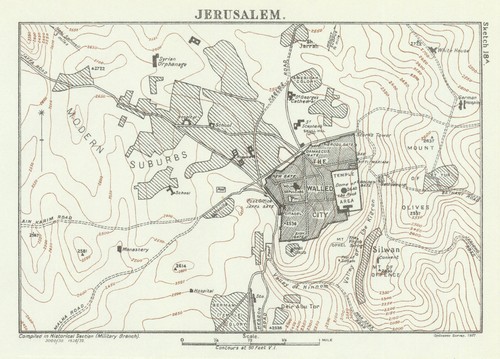 Jerusalem city plan old - jerusalem,
